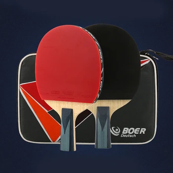 BOER S7 Racheta de Tenis de Masă de Ping-Pong se Acoperă Cu 3 Minge de Set Lung/Scurt Mâner Opțional Practică Racheta