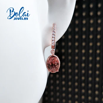 Bolaijewelry, Schimbare de Culoare Zultanite cercei aur roz argint 925 pentru femei creat de piatră prețioasă de bijuterii fine cadou
