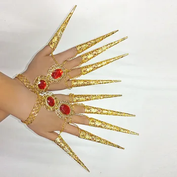 Bollywood Unghii Accesorii belly dance Bratari Mii Mâinile India pentru dans Dans Bratari de Aur Bijuterii Indian