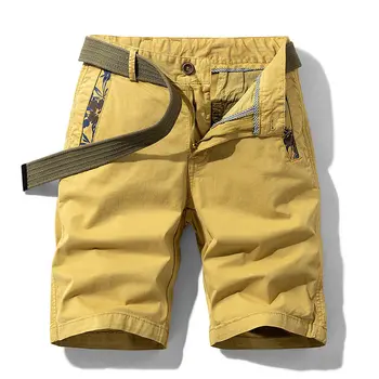 BOLUBAO Vara Noi Barbati Casual pantaloni Scurți pentru Bărbați de Culoare Solidă pantaloni Scurți de Plajă Direct de Genunchi Lungime pantaloni Scurți de sex Masculin (Fără Centura)