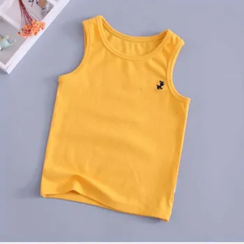 Bomboane de Culoare pentru Copii Vesta Plaja Camisoles Lenjerie pentru Copii din Bumbac tricouri fără Mâneci Fată Băiat Vesta din Bumbac Tricou Topuri