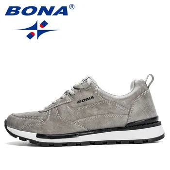 BONA 2020 Noi Designeri de Moda Mocasini Pantofi Dantela-Up Barbati Casual Pantofi Respirabil Plat Moale de Conducere Pantofi încăltăminte într-Homme Confortabil