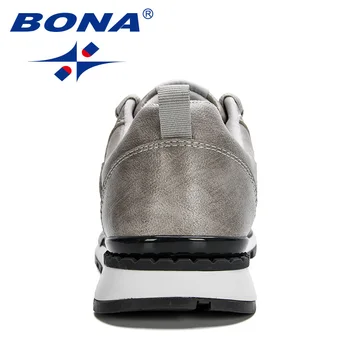 BONA 2020 Noi Designeri de Moda Mocasini Pantofi Dantela-Up Barbati Casual Pantofi Respirabil Plat Moale de Conducere Pantofi încăltăminte într-Homme Confortabil