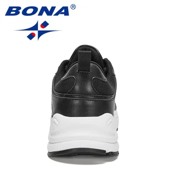BONA 2021 Noi Designeri de Acțiune din Piele Plasă Pantofi sport Bărbați în aer liber Adidași Confortabil Pantofi de Mers pe jos Om Jogging Încălțăminte