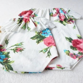 Bona fotografie de produs elemente de recuzită de fete pentru copii romper copil nou-născut fată haine florale de pe umăr fete foto recuzită fotografia