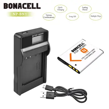 Bonacell 1200mAh NP-BN1 NP BN1 NPBN1 aparat de Fotografiat Baterie+LCD Incarcator pentru Sony TX9 WX100 TX5 WX5C W620 W630 W670 TX100 L10
