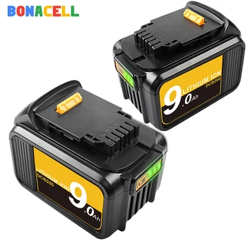 Bonacell DCB200 20V 9000mAh înlocuibil baterie Li-ion compatibil cu Dewalt 20 Volt MAX XR instrumente de putere Baterii cu litiu