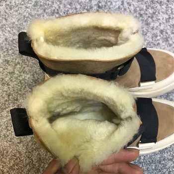 Bottes femme noi de iarna pantofi femei cizme de zăpadă din piele țină de cald pluș platforma Non-alunecare de glezna cizme zapatos de mujer