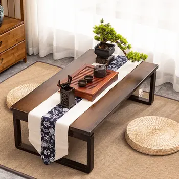 Bovindou pliante de uz casnic de bambus kang masa de pliere masă joasă