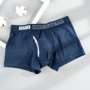 Boxer Barbati Lenjerie de corp pentru Bărbați Chiloți de Bumbac Respirabil Culoare Solidă pantaloni Scurți de sex Masculin Noi L-3XL Confortabil Casual Litere Boxeri
