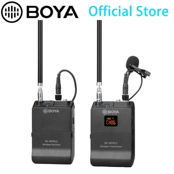 BOYA BY-WFM12 VHF Microfon fără Fir de Sistem pentru IOS, Android Smartphone-uri, Video Dslr, camere Video, aparate de înregistrat Audio, Pc-uri pe Youtube