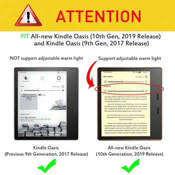 BOZHUORUI Caz pentru Kindle Oasis (9-Gen - 2017 și a 10-Gen - 2019) -Ușor Slim Fit Capac de Protecție cu Auto Sleep/Wake