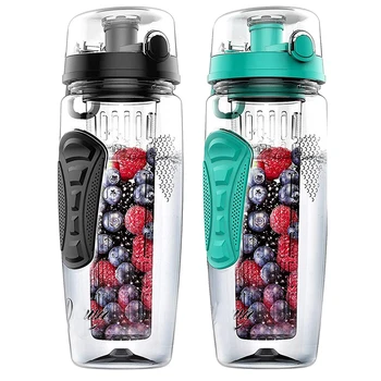BPA Gratuit Fructe Sticla pentru Sticla de Apa de Fructe de Infuzie de Apă Potabilă Sticle de Suc de Sport de Lamaie Tritan Sticla de Apa de Fitness Fata