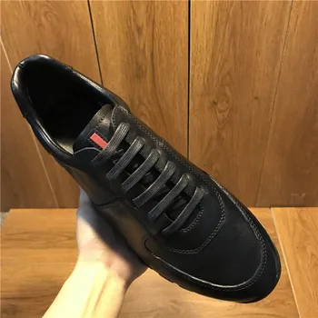 Brand Barbati Din Piele Pantofi De Iarnă De Lux Înălțime Creșterea Platforma Adidasi Stil Britanic De Afaceri Dantela Sus Pantofi Sport