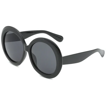 Brand de lux Supradimensionate Sunglases Femei Rotund Cerc Negru Shades ochelari de soare pentru femei 2019 gafas de sol feminino masculino