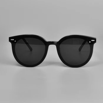 Brand de moda Designer de ochelari de Soare BLÂND Est Rotund Luna Acetat Polarizate UV400 Femei Bărbați Ochelari Lentile Cu brand Caz