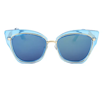 Brand de moda designer de ochi de Pisica ochelari de soare Vintage cadru Mare Gradient de lentile de ochelari de Soare Pentru Femei Oglindă Nuante UV400 Oculos