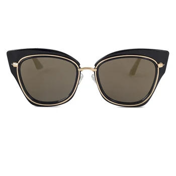 Brand de moda designer de ochi de Pisica ochelari de soare Vintage cadru Mare Gradient de lentile de ochelari de Soare Pentru Femei Oglindă Nuante UV400 Oculos