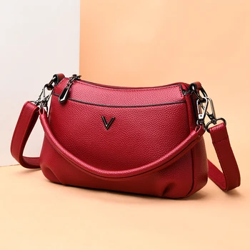Brand de moda geantă de mână pentru femei geanta crossbody sac principal femme de înaltă calitate, Sac de Mesager doamnelor Roșu tote Simplu PU geantă din piele