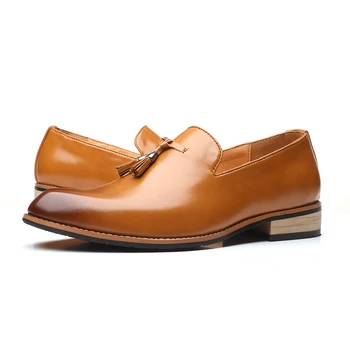Brand De Pantofi Pentru Bărbați De Înaltă Calitate Oxfords Stil Britanic Barbati Casual Din Piele Pantofi Eleganți De Afaceri Pantofi Rochie Clasic Ciucure Bărbați Apartamente