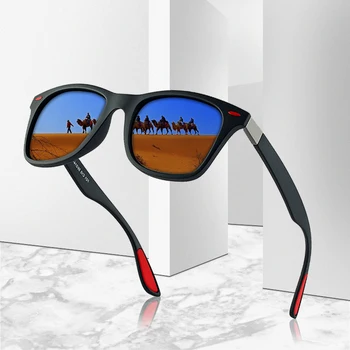 BRAND DESIGN Clasic Polarizat ochelari de Soare Barbati Femei Conducere Cadru Pătrat Ochelari de Soare Ochelari de cal de sex Masculin UV400 Gafas De Sol