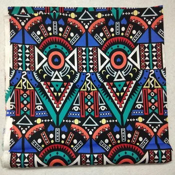 Brand New Vintage Stil African Abstract Totem Imprimat Bumbac Poplin Material 50x140cm Africa Tesatura Mozaic Pânză Rochie Ti