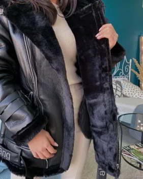 Brand piele de oaie haina emberens 5468 elegant și cald nou toamna iarna 2020 de transport din Rusia, de producție rusească