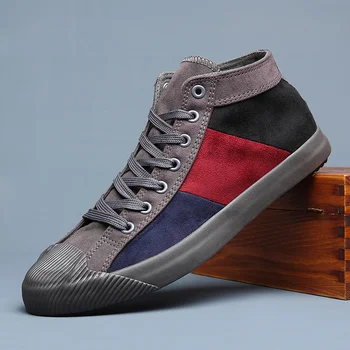Brand Vintage Mens Panza Pantofi Primavara Toamna anului 2019 mai Noi de sex Masculin Adidasi Casual Pantofi Barbati Casual Pantofi Plat