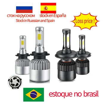 Brazilia rusă Spania Masina Stoc far H7 LED H4 H1 9007 9005 H3 H13, 9004 880 72W 8000LM 12V Auto Far 6500K Bec
