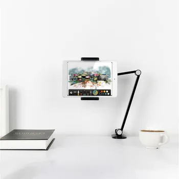 Brațul Lung Rotație Tablet Stand Suport De Telefon Mobil Înălțime / Unghi Reglabil Aliaj De Aluminiu Tablet Stand Pentru 4-13 