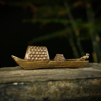 Bronz Antic Barca De Pescuit Zen Ornamente Tămâie Titularul Ceremonia Ceaiului Decoratiuni Accesorii Cupru Din China Masa De Decoruri