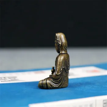 Bronz Antic Guanyin Bodhisattva Buddha Statuie Ornamente 3 Stiluri Mici De Cupru Buddha Miniaturi, Figurine Meserii Acasă Decor