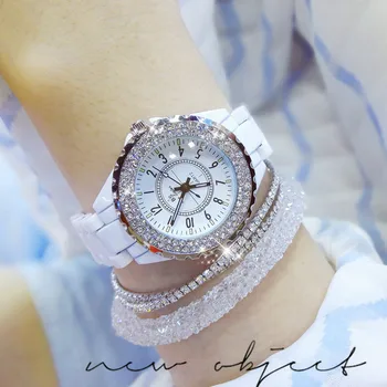 BS Brand de Lux pentru Femei Ceasuri de Moda Geometrice Strălucitor Diamant Zircon Cuarț Ceas Ceramica Doamnelor Încheietura Ceas Zegarek Damski