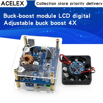 Buck-boost modulul de tensiune constantă de curent constant LCD display digital de tensiune ampermetru reglabil buck boost 4X