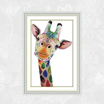 Bucuria duminică Girafa Pictura, lucru manual Incepator Seturi de Broderie Panza Aida Eco-cusatura en-Gros lucru Manual Decor Acasă