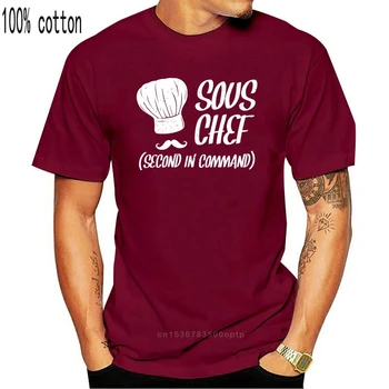 BUCĂTAR-șef al DOILEA ÎN COMANDĂ T-SHIRT bucătărie bucătar de gătit amuzant cadou de ziua Nouă Bărbați T-Shirt Barbati T-Shirt cele mai Noi