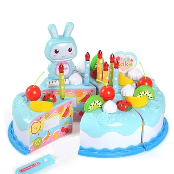 Bucătărie Jucării Tort Alimente DIY Pretinde Joc Fructe de Tăiere Ziua de Jucării pentru băieți și Fete de Cadouri pentru Copii din Plastic Educative copii copii