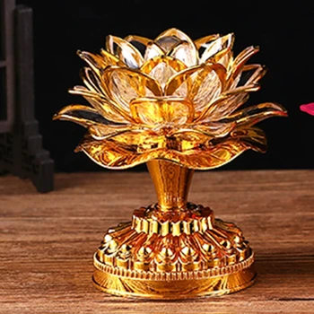 Budismul Lotus Lampă de Colorat Lotus Lampa Decor de birou de Lumină pentru Acasă Meditație Cult Budismul Templu