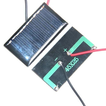 BUHESHUI Mini Panou Solar 5V 25MA Celule Solare Fotovoltaice Panouri Modulul de Soare de Putere Încărcător de Baterie Pentru DIY Studiu 45*25 MM 10buc