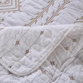 Bumbac , Cuverturi de pat Pilota Set 3pcs Cuverturi Pentru Pat Pătură Solid Brodate Pat Capacul Plapumă față de Pernă покрывало