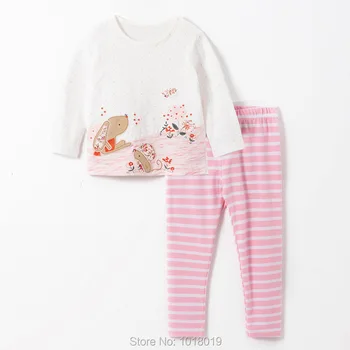 Bumbac Fete Tees t-Shirt Pantaloni Copii Costume 2pc Haine Bebe Copii Uza de Brand Nou 2021 Copilul mic Copil Fata de Seturi de Haine