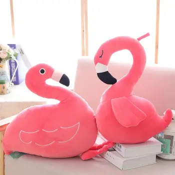 Bumbac Făcut Pernă Creative Flamingo Desene animate Perna Decor Drăguț pentru Fete Prieteni (Roz)
