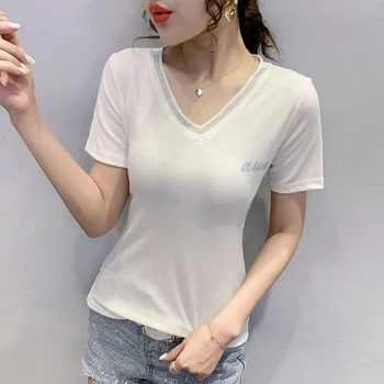 Bumbac Nouă Femei T-shirt Casual Backless Topuri Transparente Tee Vara Femei tricou Maneca Scurta Pentru Femei Îmbrăcăminte T05213B