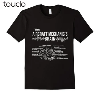 Bumbac pentru Bărbați T-Shirt Clasic 2019 Hip Hop Tricou Streetwear Îmbrăcăminte Aeronave Mecanic de Creier Mecanic de Aeronave Tricou