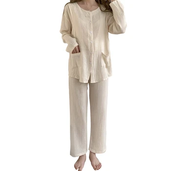 Bumbac Subțire Maternitate Sleepwear Potrivi Plus Dimensiune Pierde Dormi Lounge Poarte Haine pentru Gravide Sarcina Pijamale
