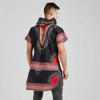 Bumbac Unisex Dashiki Africa de Îmbrăcăminte de Imprimare Tricou Vrac Hanorace Tradiționale Hipster Africane T-shirt Tribale, Etnice Sus
