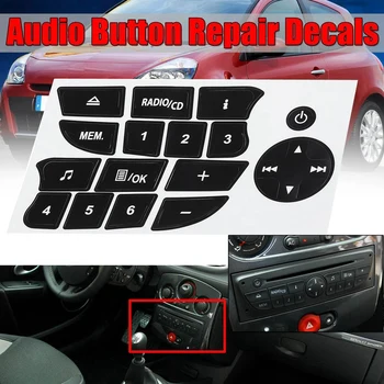 Butonul auto Reparare Autocolante Radio CD Audio Buton de Reparare Decalcomanii Autocolante Pentru Twingo Pentru Renault Clio și Megane 2009-2011