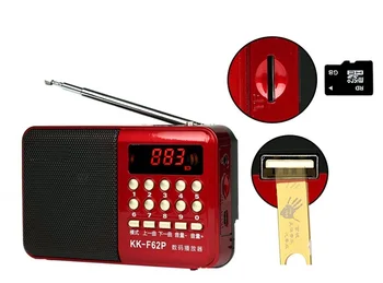 Buzunar Radio Receptor Radio FM Portabil Mini Reîncărcabilă Receptor Radio Difuzor Suport USB, Card TF Muzica de pe MP3 Player