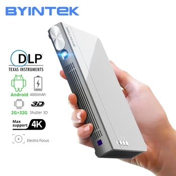 BYINTEK OZN P12 Smart 3D Full HD 4K 5G WIFI Android Pico Portabil Micro Mini LED DLP Proiector pentru Iphone 11