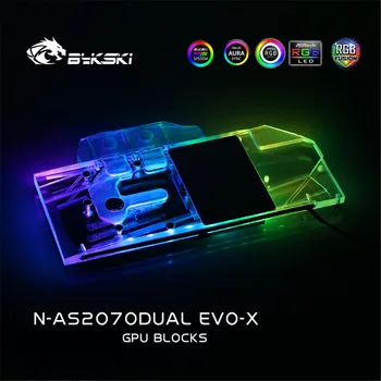 Bykski GPU Apă Bloc Plin de Acoperire de Cupru Bloc Pentru ASUS DUALRTX2070 O8G EVO VGA Watercooler Radiator A-RGB N-AS2070DUAL EVO-X